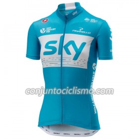 Maillot mangas cortas 2018 Team Sky Mujer N002